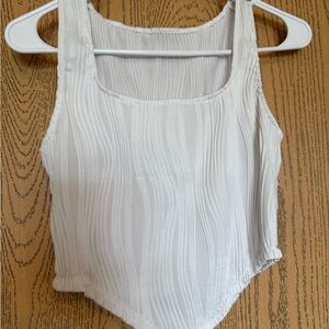 SHEIN White Textured Tank Top